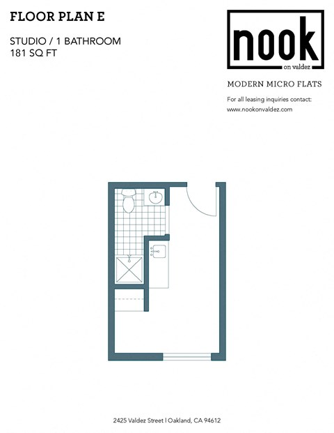 floor plan of a studio apartment
